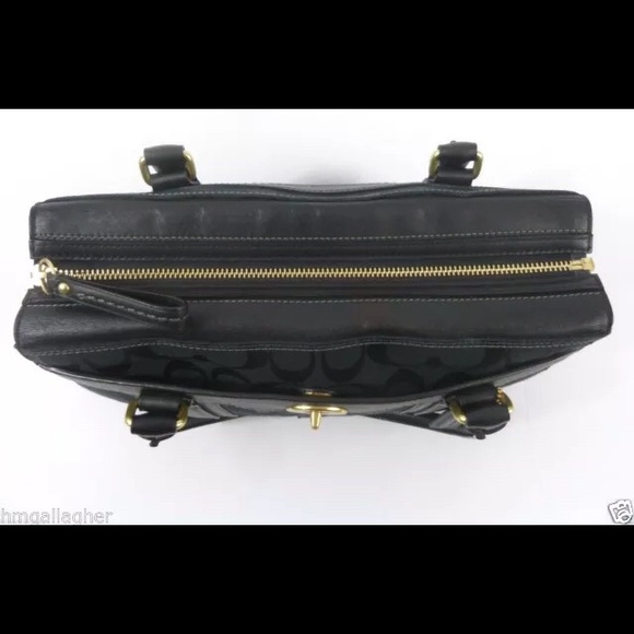 COACH Hamptons Signature Carryall #11062 Black - Picture 5 of 7